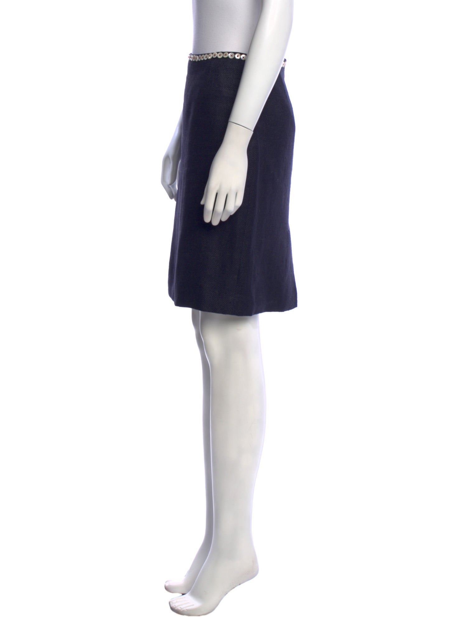 Alexander McQueen Linen Knee-Length Skirt