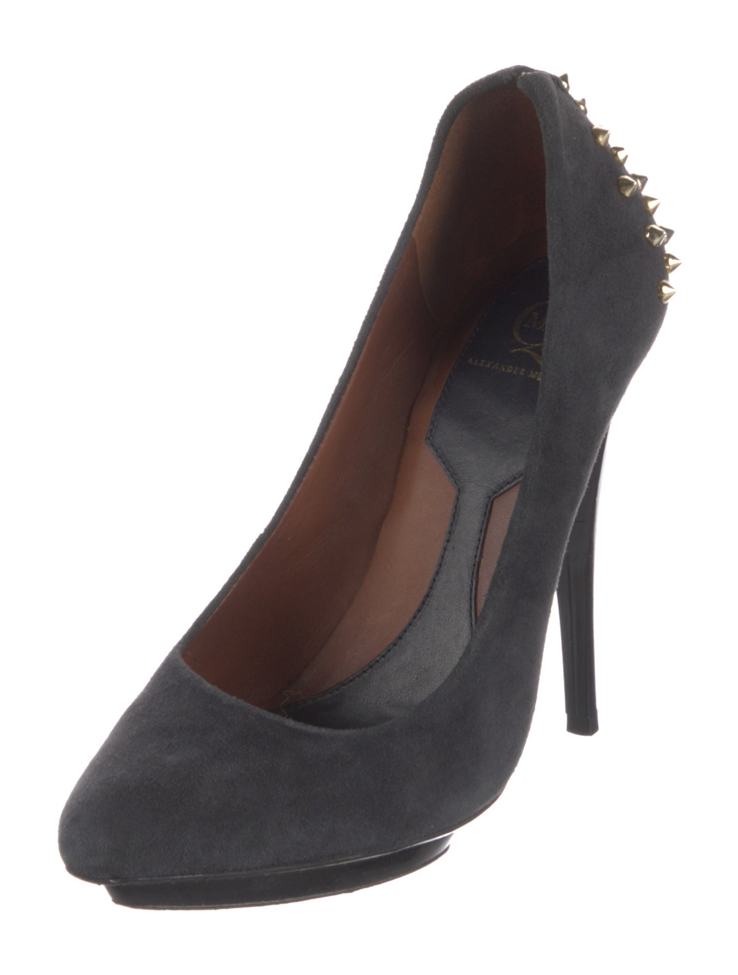 McQ Alexander McQueen Spike Accents Suede Pumps