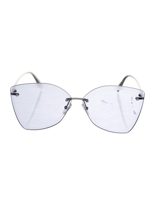 Alexander McQueen Cat-Eye Mirrored Sunglasses