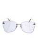 Alexander McQueen Cat-Eye Mirrored Sunglasses