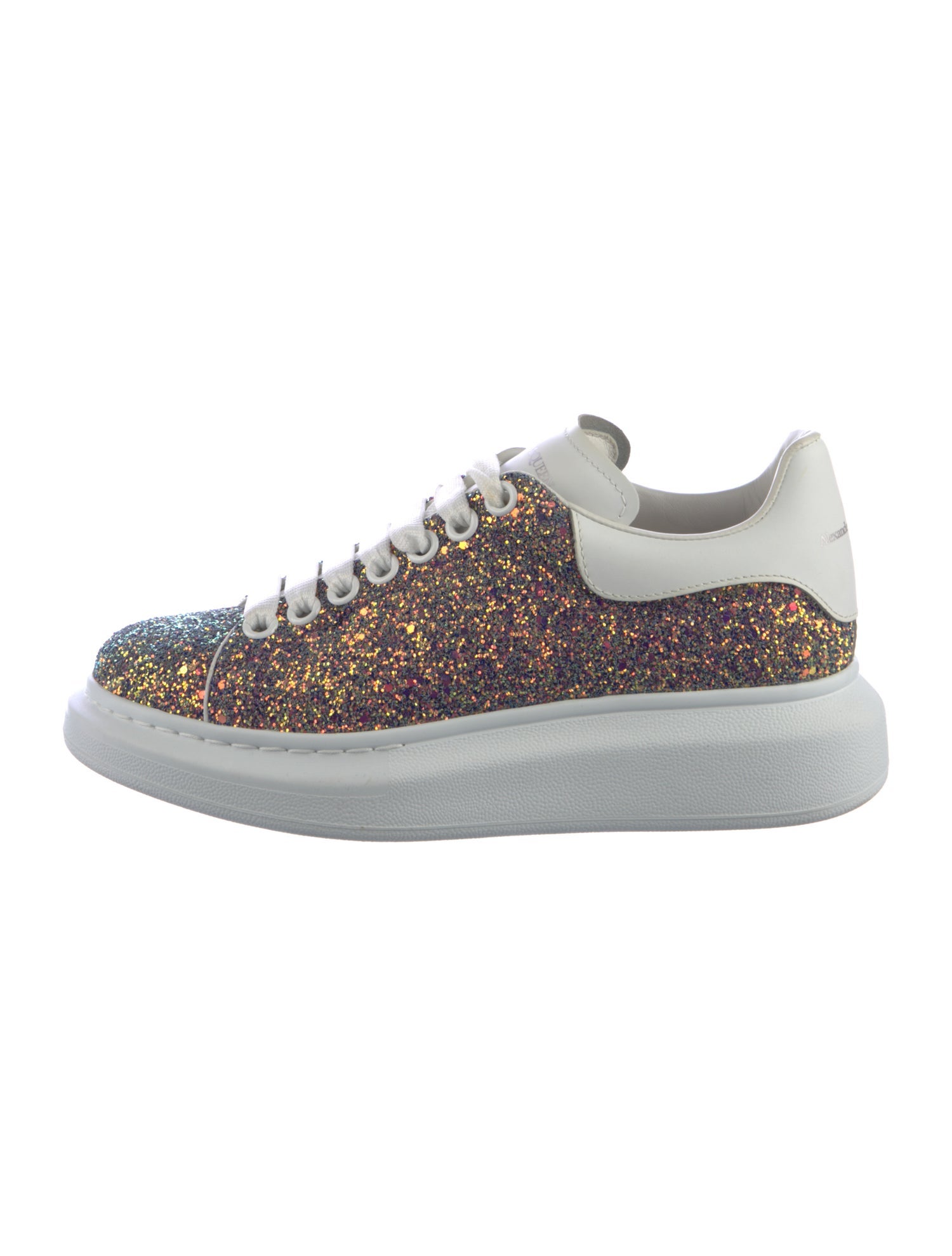 Alexander McQueen Glitter Colorblock Pattern Sneakers