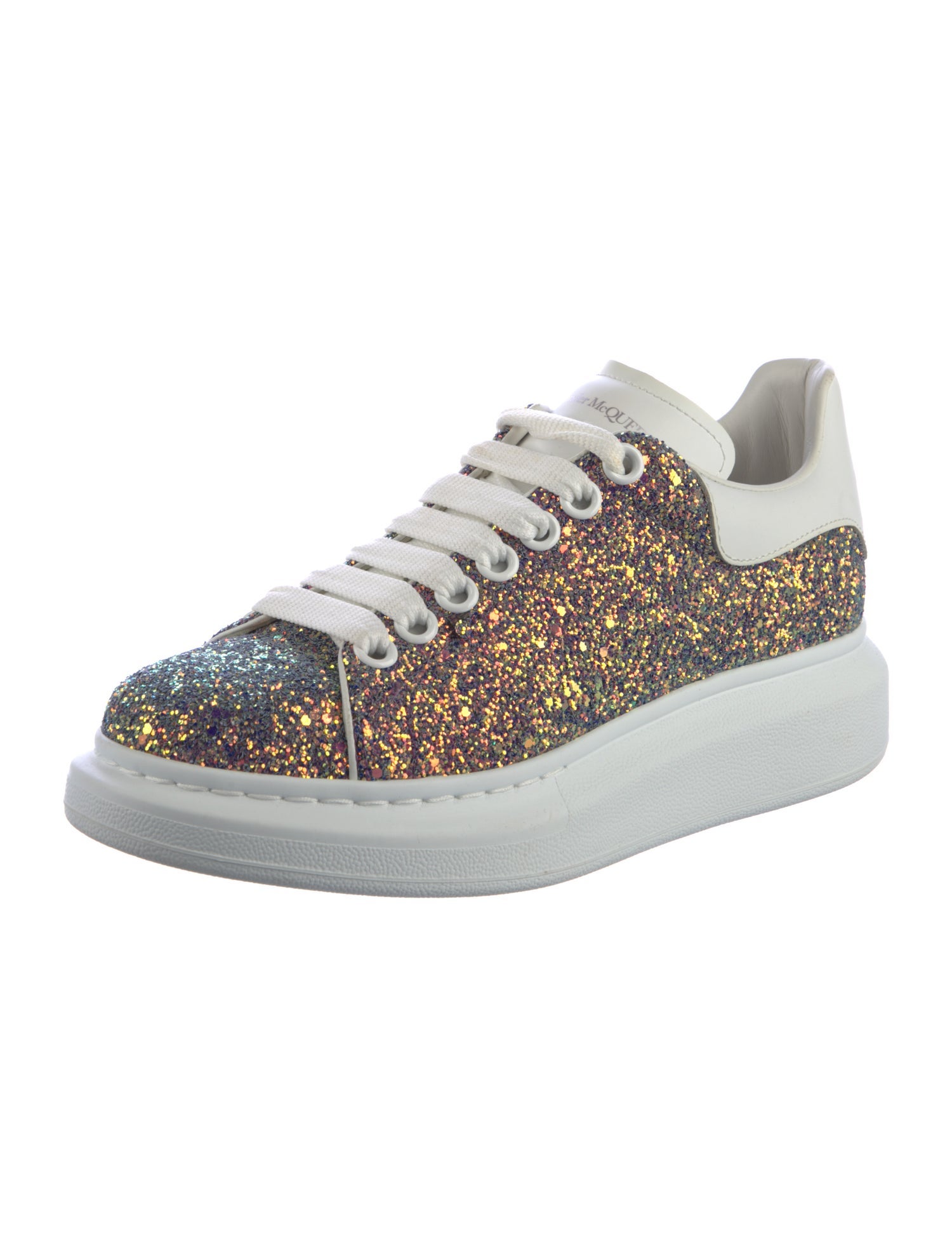 Alexander McQueen Glitter Colorblock Pattern Sneakers