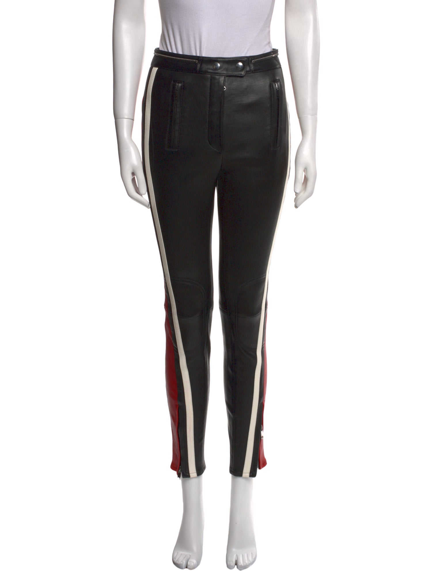 Alexander McQueen Leather Skinny Leg Pants