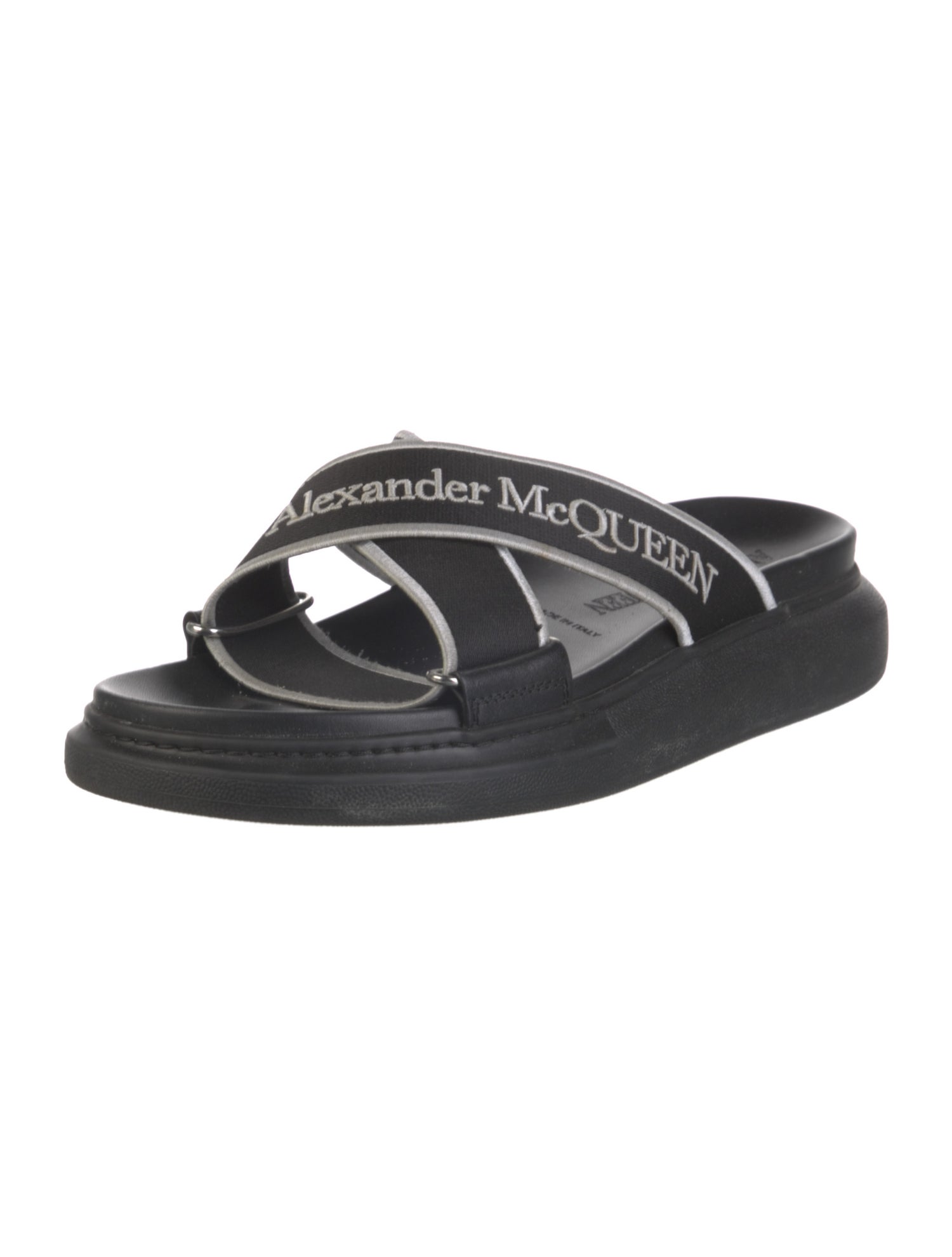 Alexander McQueen Canvas Printed Slides