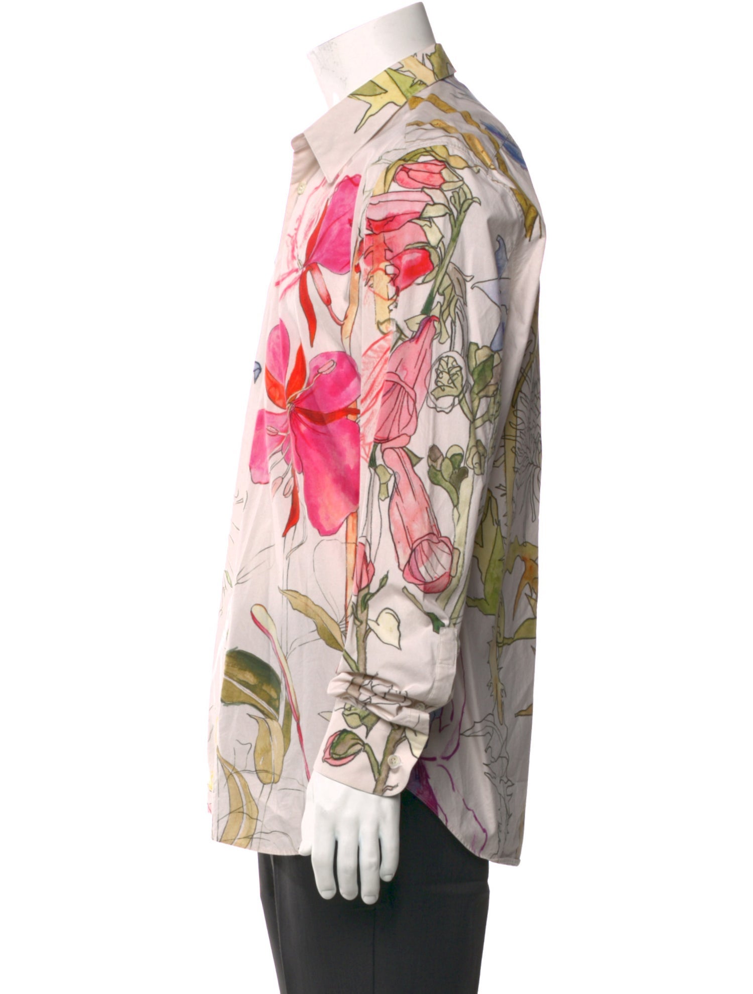 Alexander McQueen Printed Long Sleeve Shirt