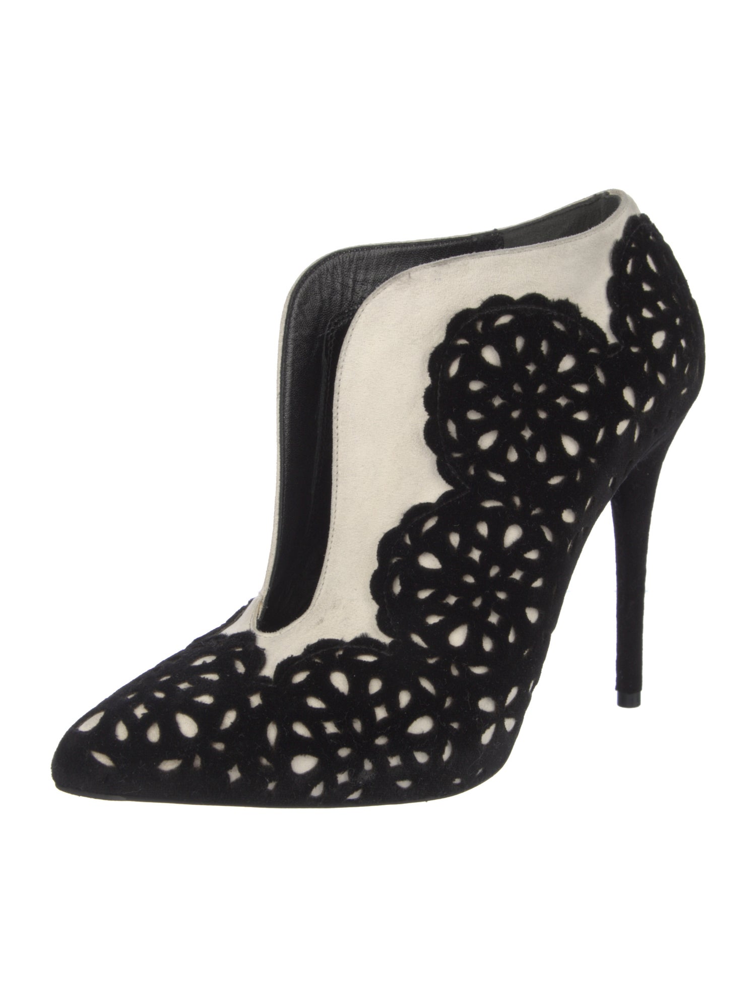 Alexander McQueen Velvet Colorblock Pattern Pumps