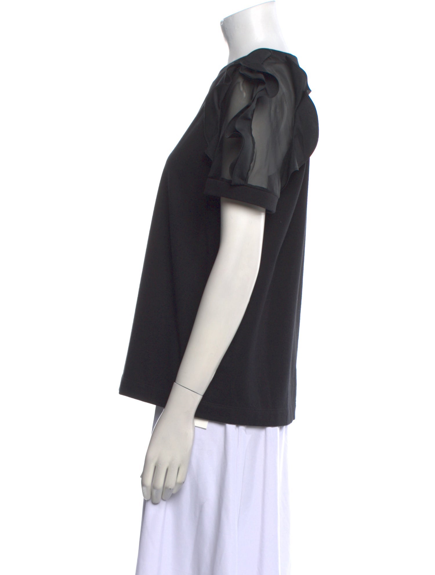 Alexander McQueen Scoop Neck Short Sleeve Sweatshirt