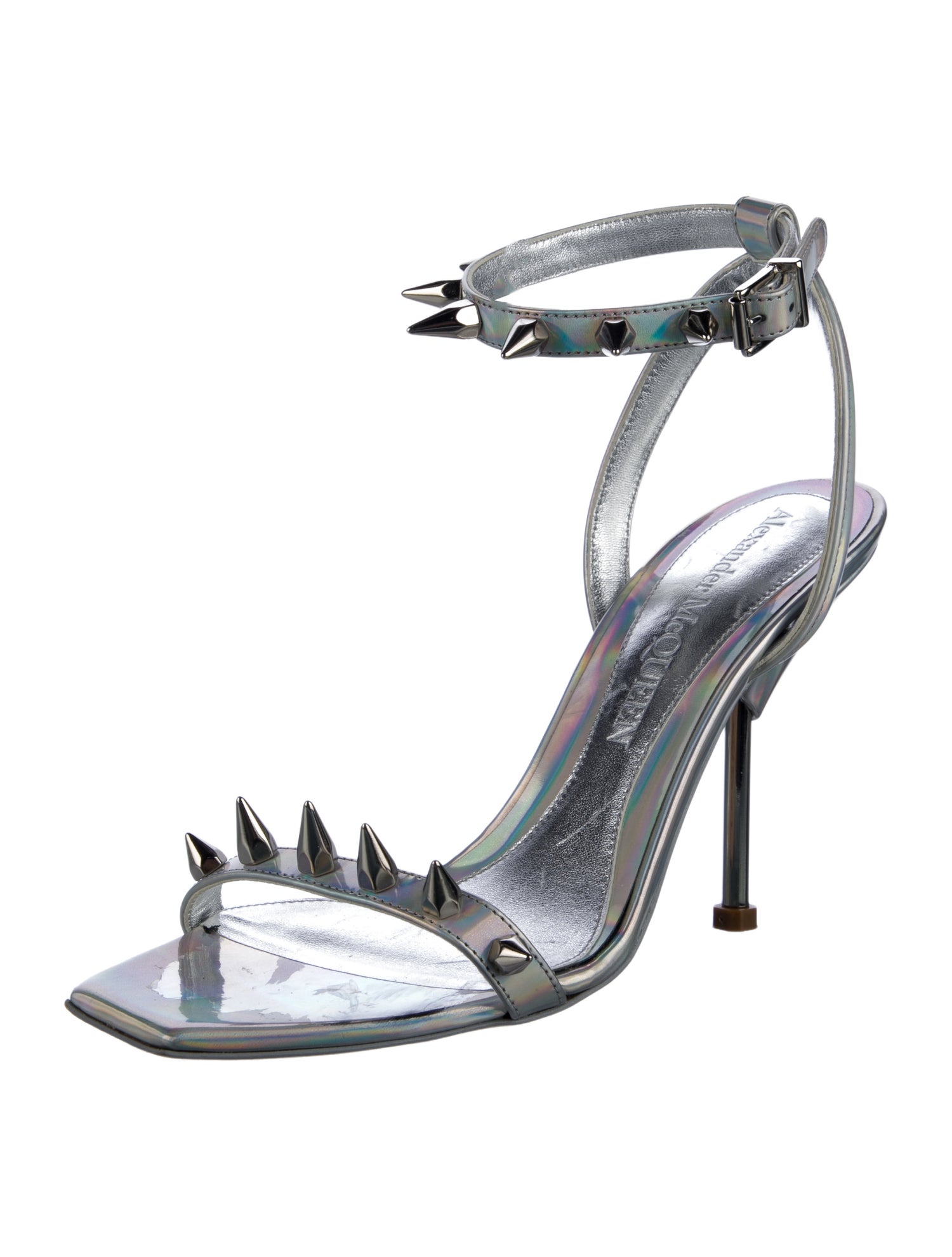 Alexander McQueen Spike Accents Leather Sandals