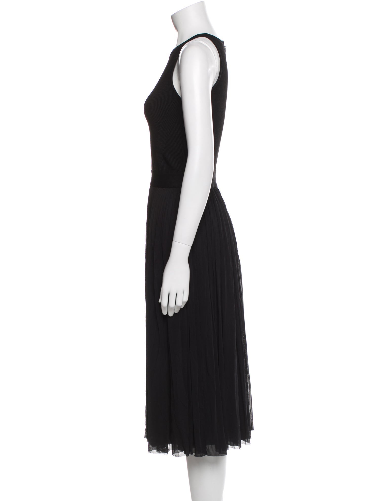 Alexander McQueen Crew Neck Midi Length Dress