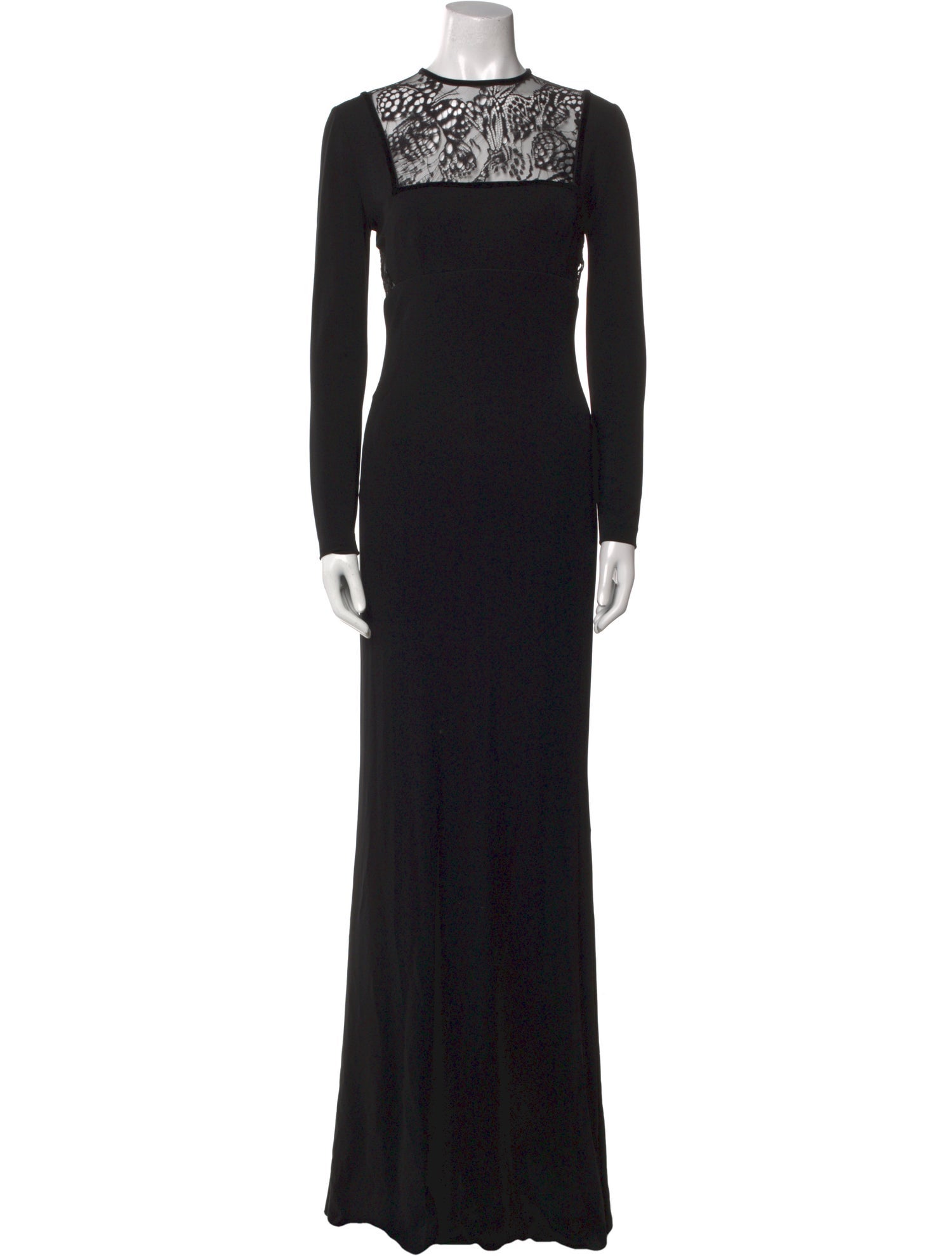 Alexander McQueen Lace Pattern Long Dress