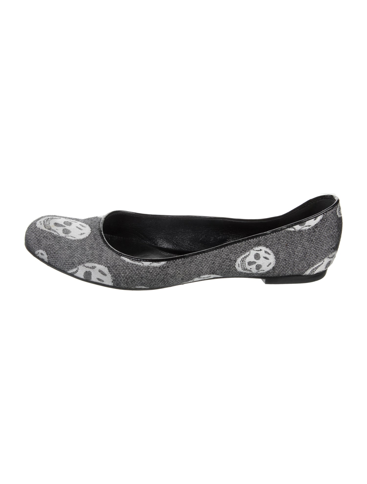 Alexander McQueen Canvas Printed Ballet Flats