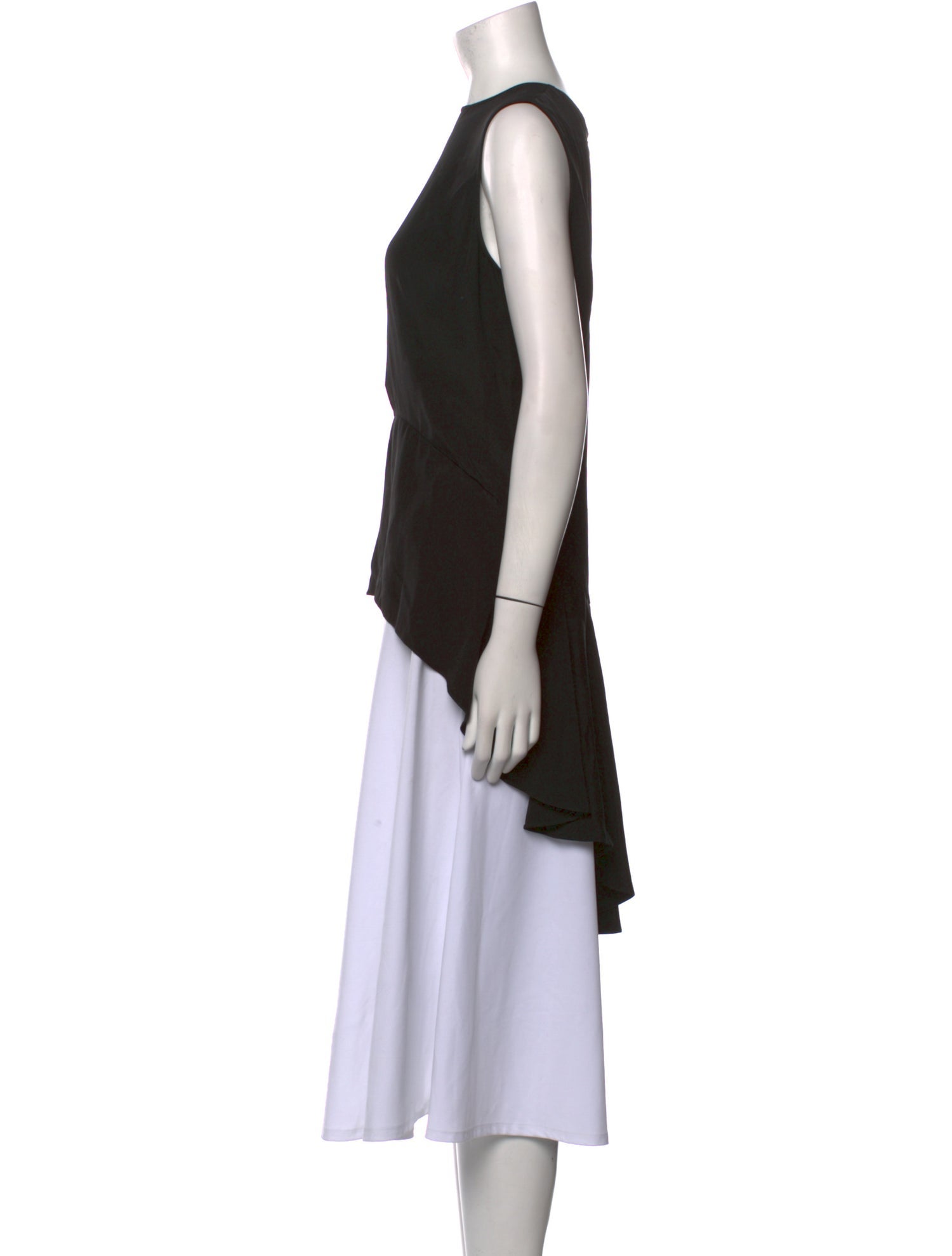 Alexander McQueen Silk Crew Neck Top