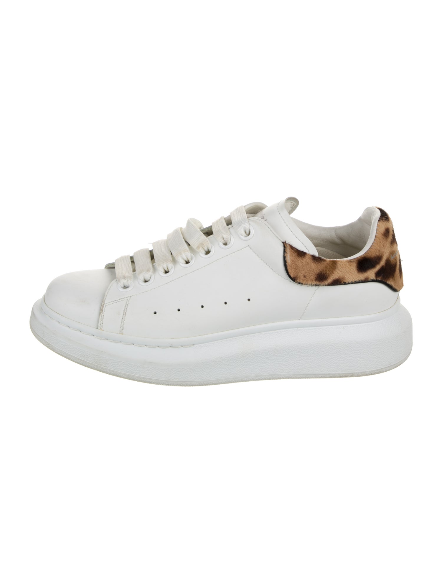 Alexander McQueen Leather Animal Print Sneakers