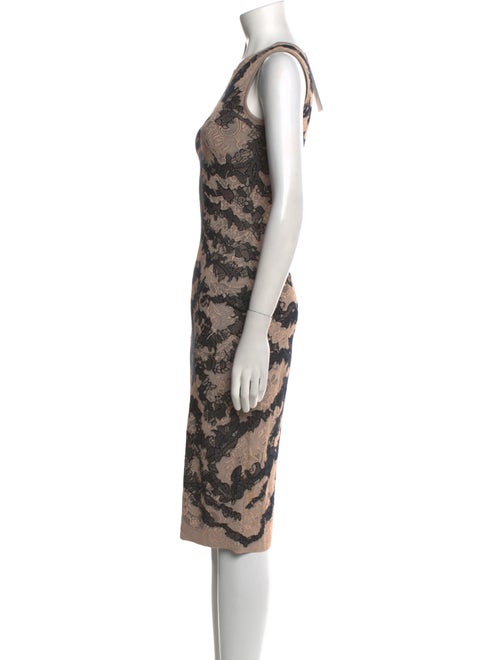 Alexander McQueen Lace Pattern Midi Length Dress