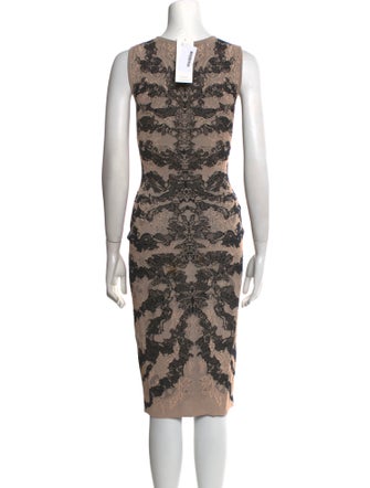 Alexander McQueen Lace Pattern Midi Length Dress