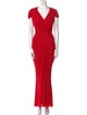 Alexander McQueen V-Neck Long Dress