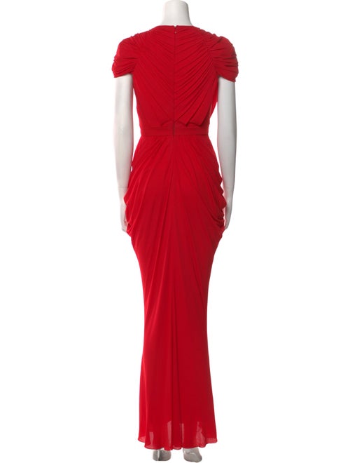 Alexander McQueen V-Neck Long Dress