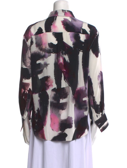 Alexander McQueen Silk Printed Button-Up Top