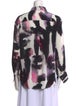 Alexander McQueen Silk Printed Button-Up Top
