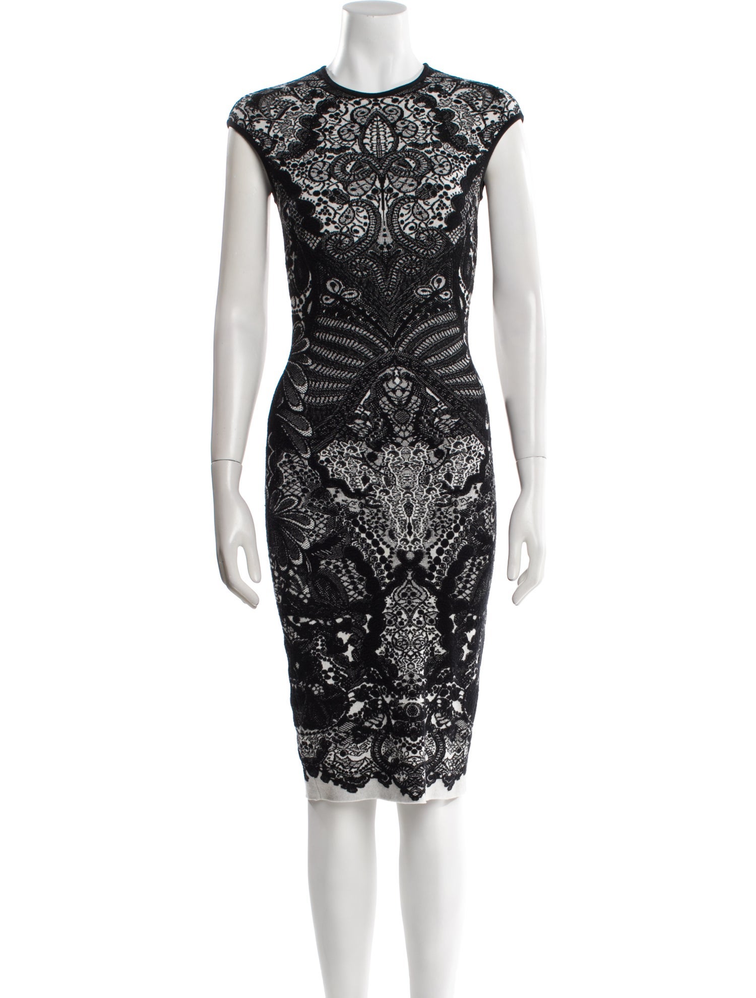 Alexander McQueen Wool Knee-Length Dress