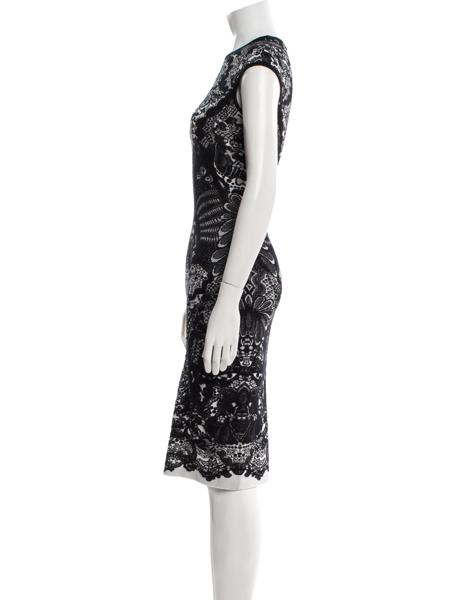 Alexander McQueen Wool Knee-Length Dress