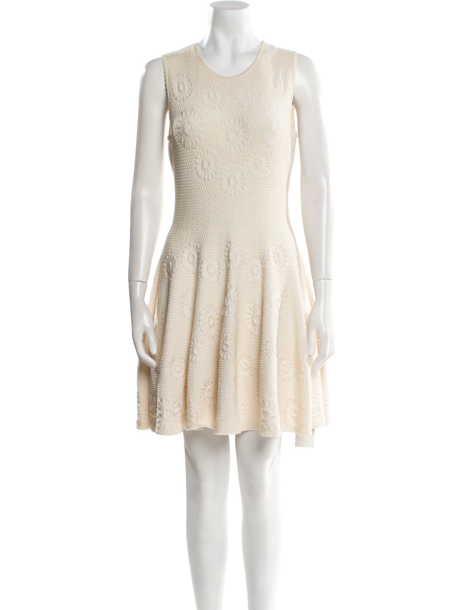 Alexander McQueen Scoop Neck Mini Dress