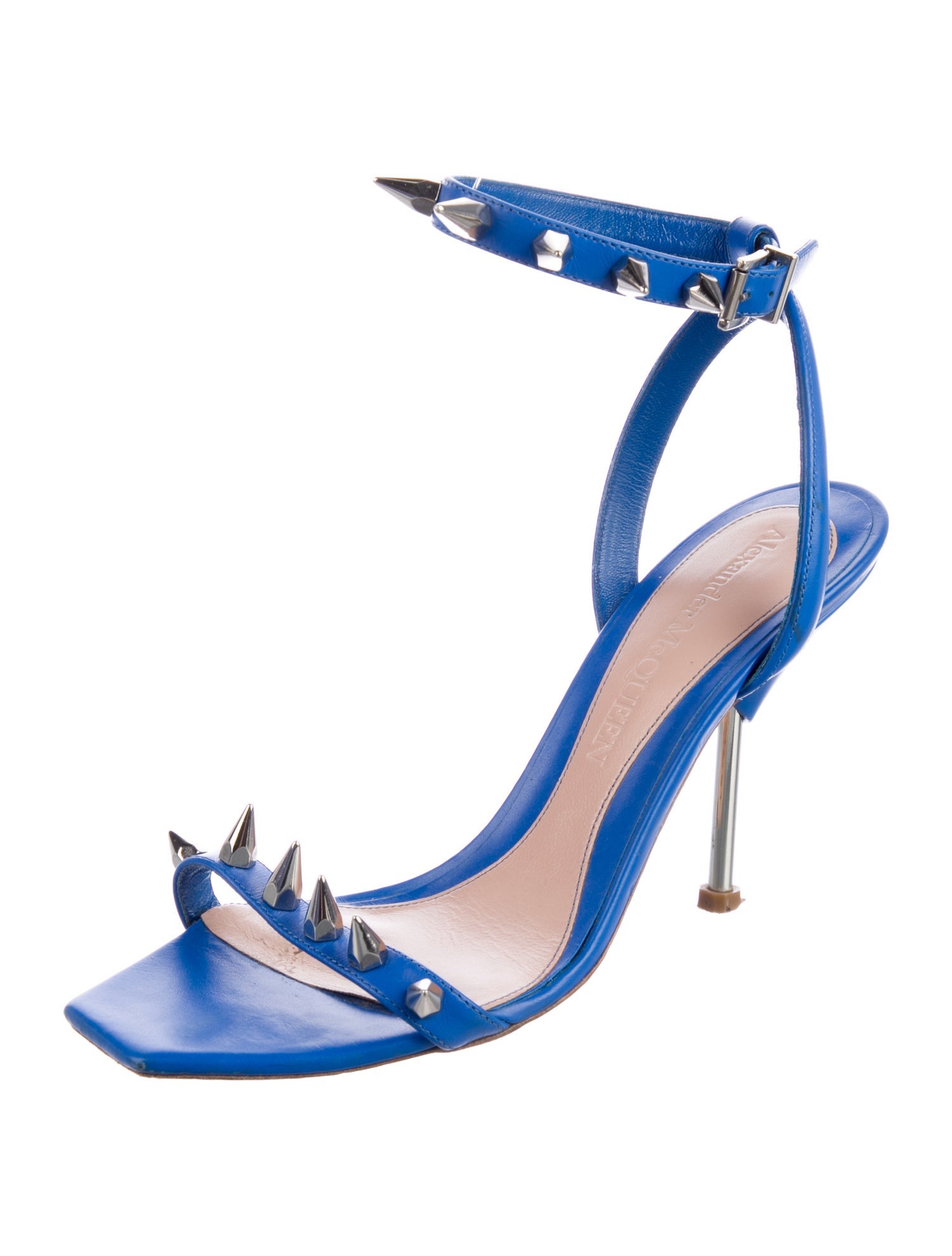 Alexander McQueen Spike Accents Leather Sandals