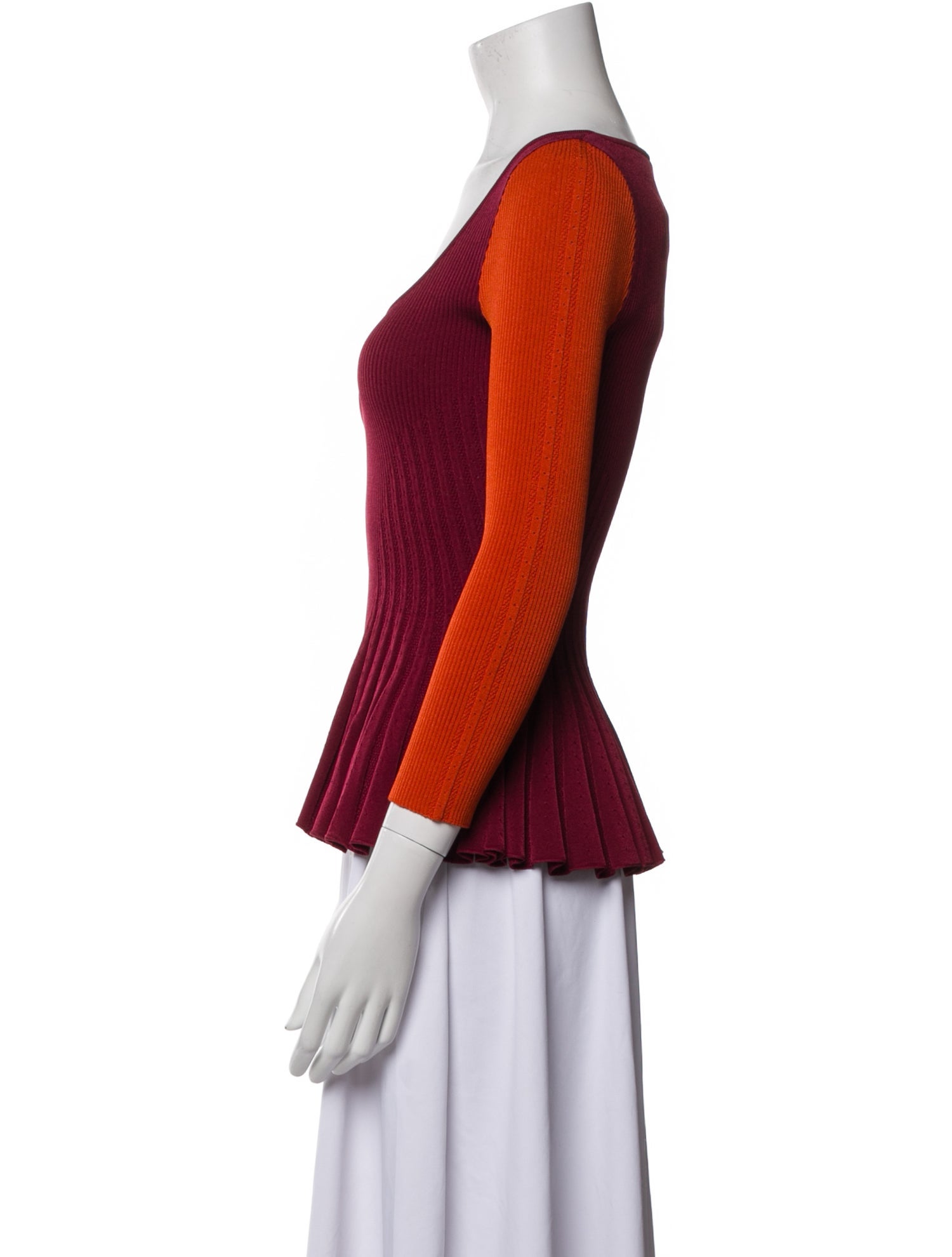 Alexander McQueen Scoop Neck Three-Quarter Sleeve Top w/ Tags