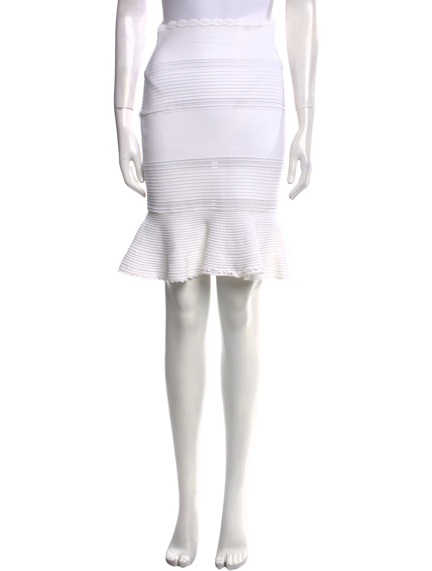 Alexander McQueen Striped Knee-Length Skirt