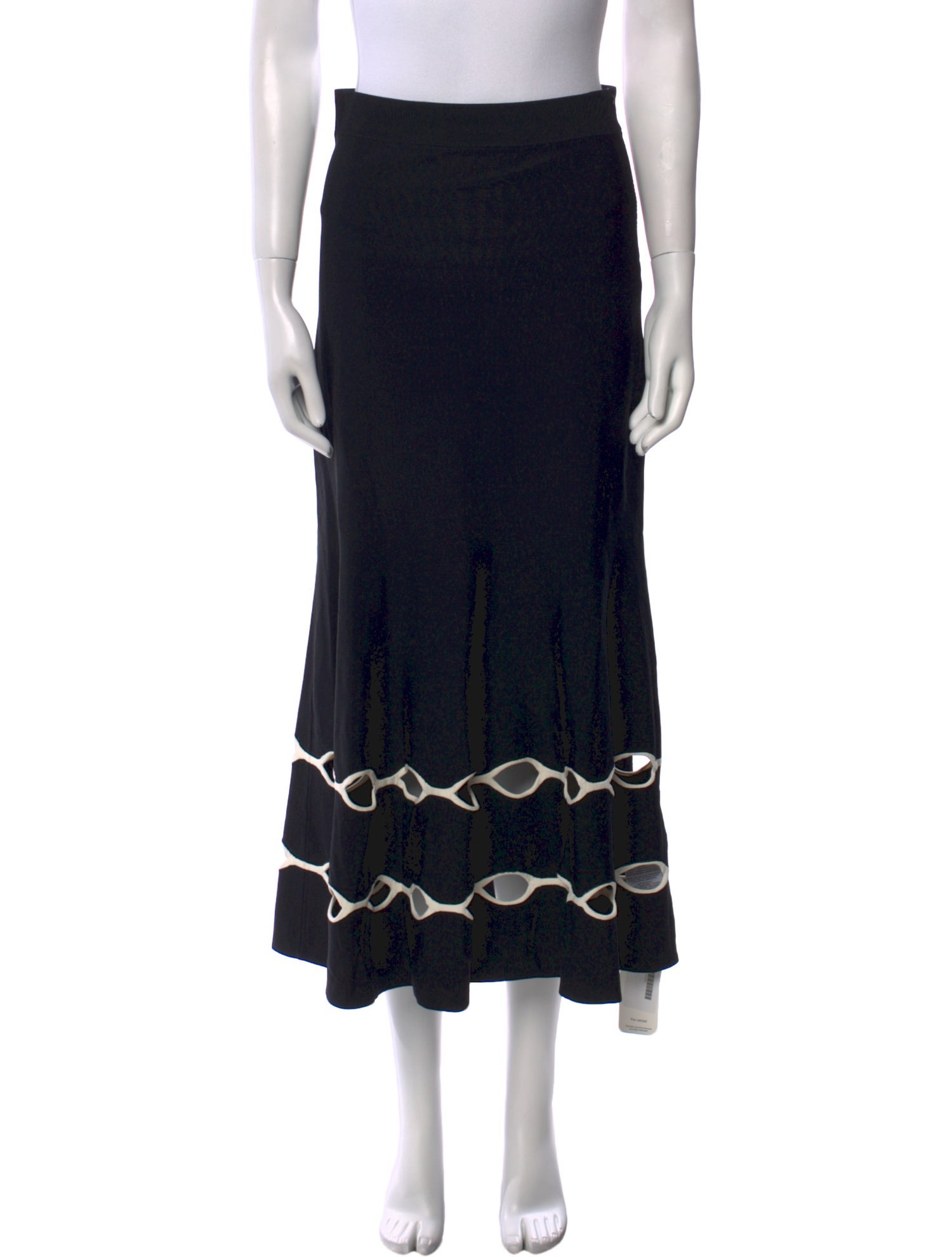 Alexander McQueen Striped Midi Length Skirt