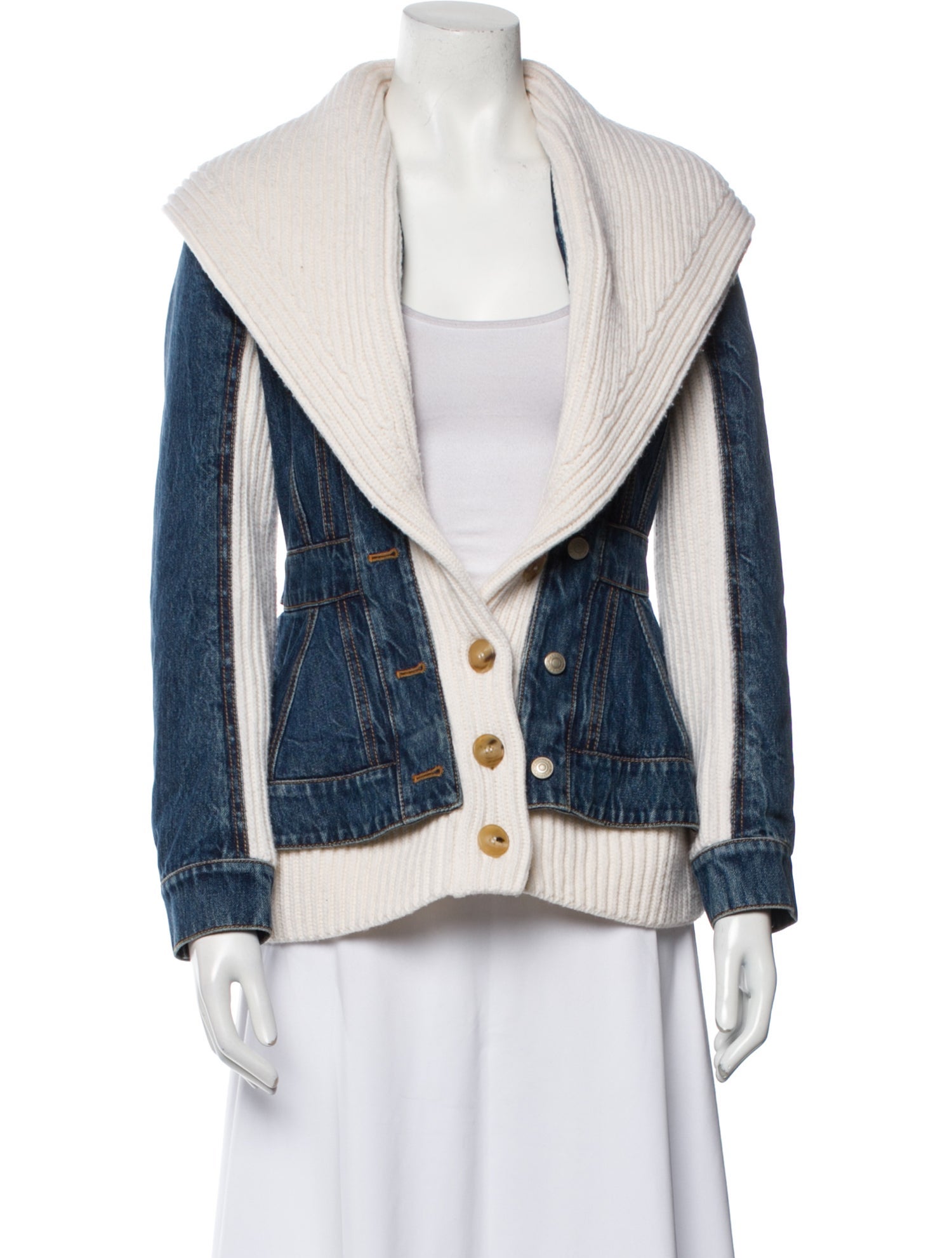 Alexander McQueen Striped Denim Jacket