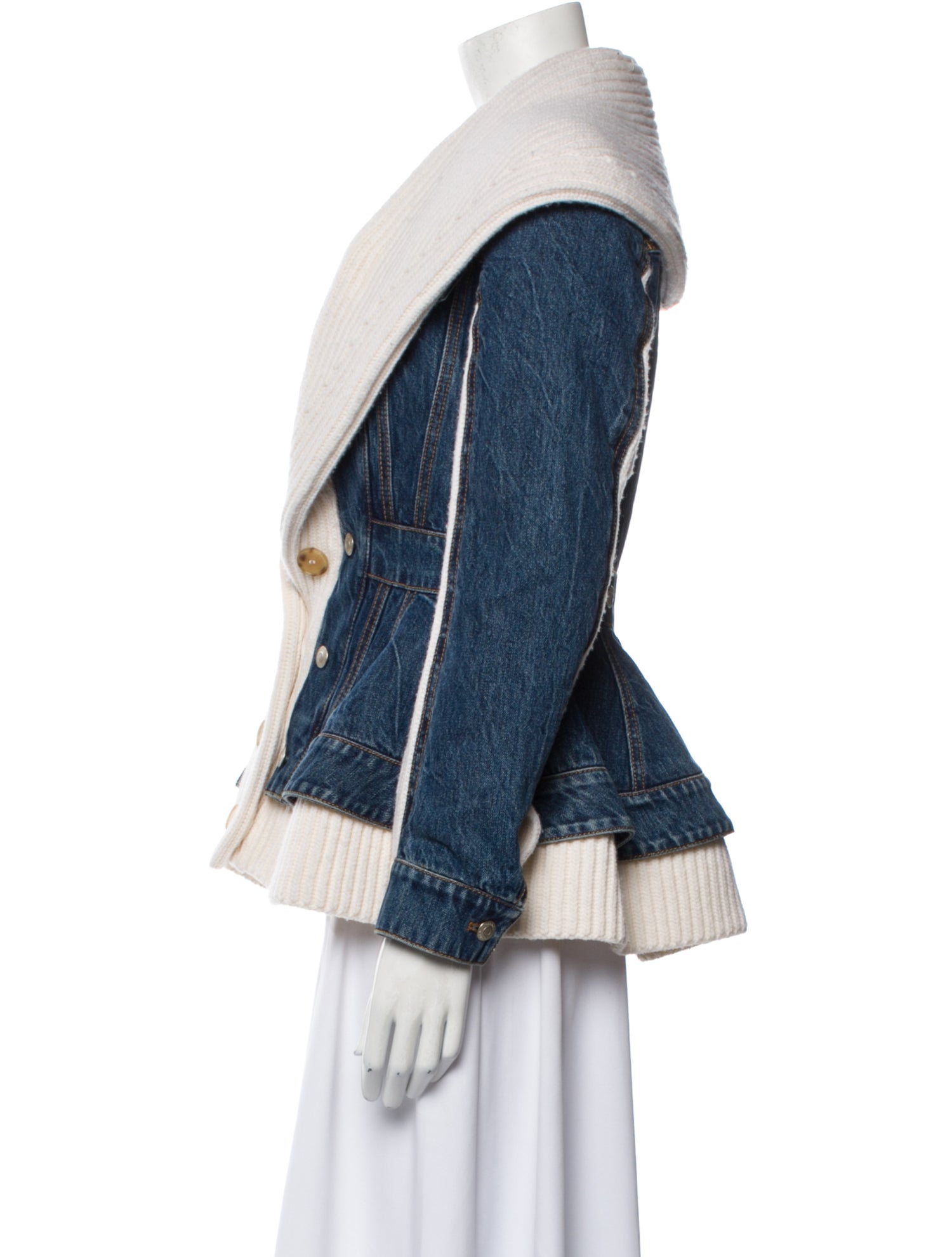 Alexander McQueen Striped Denim Jacket