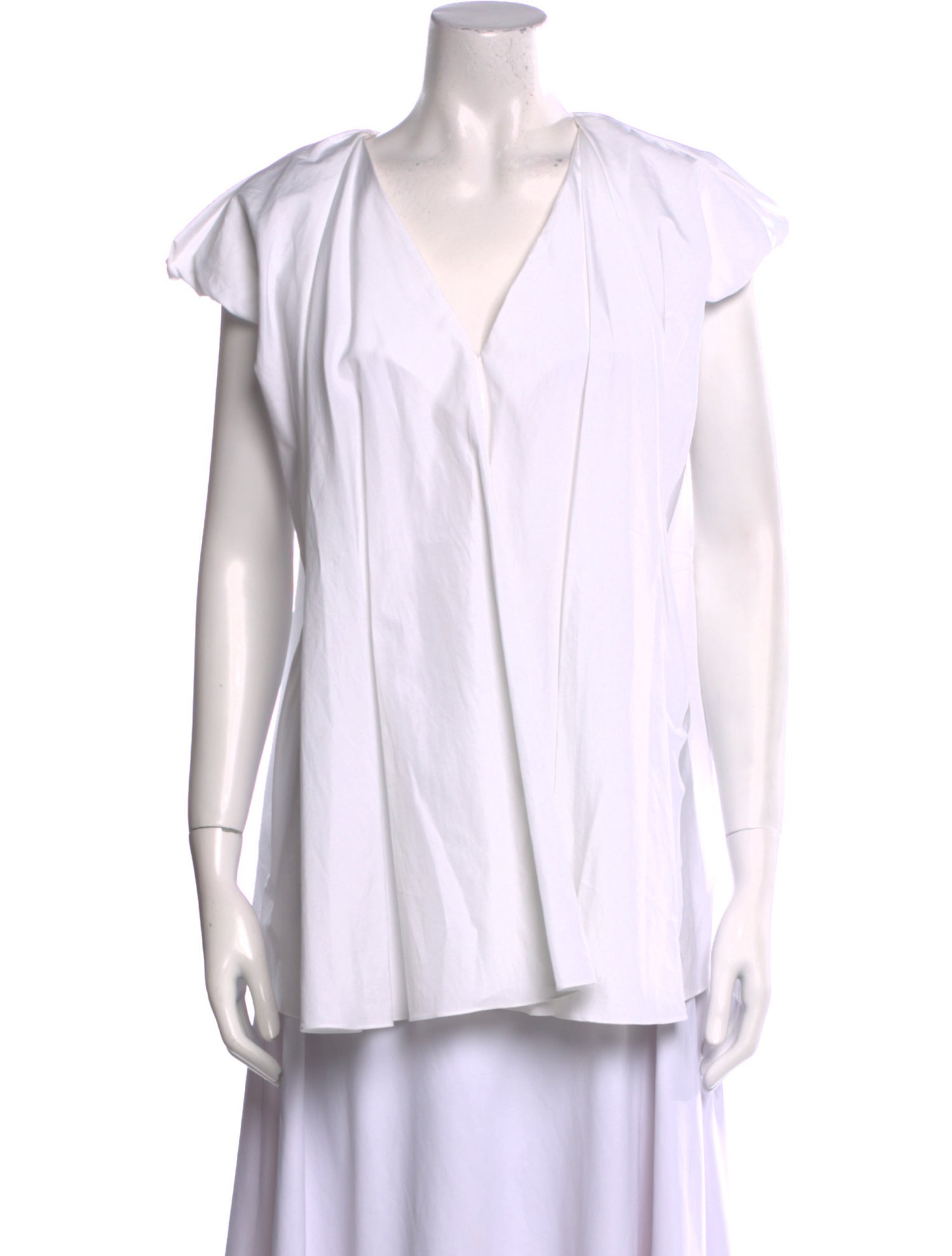Alexander McQueen V-Neck Short Sleeve Blouse