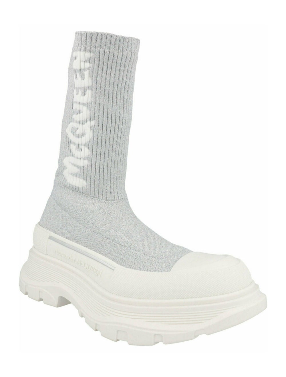 Alexander McQueen Nylon Boots Silver Solid Semi-P… - image 2