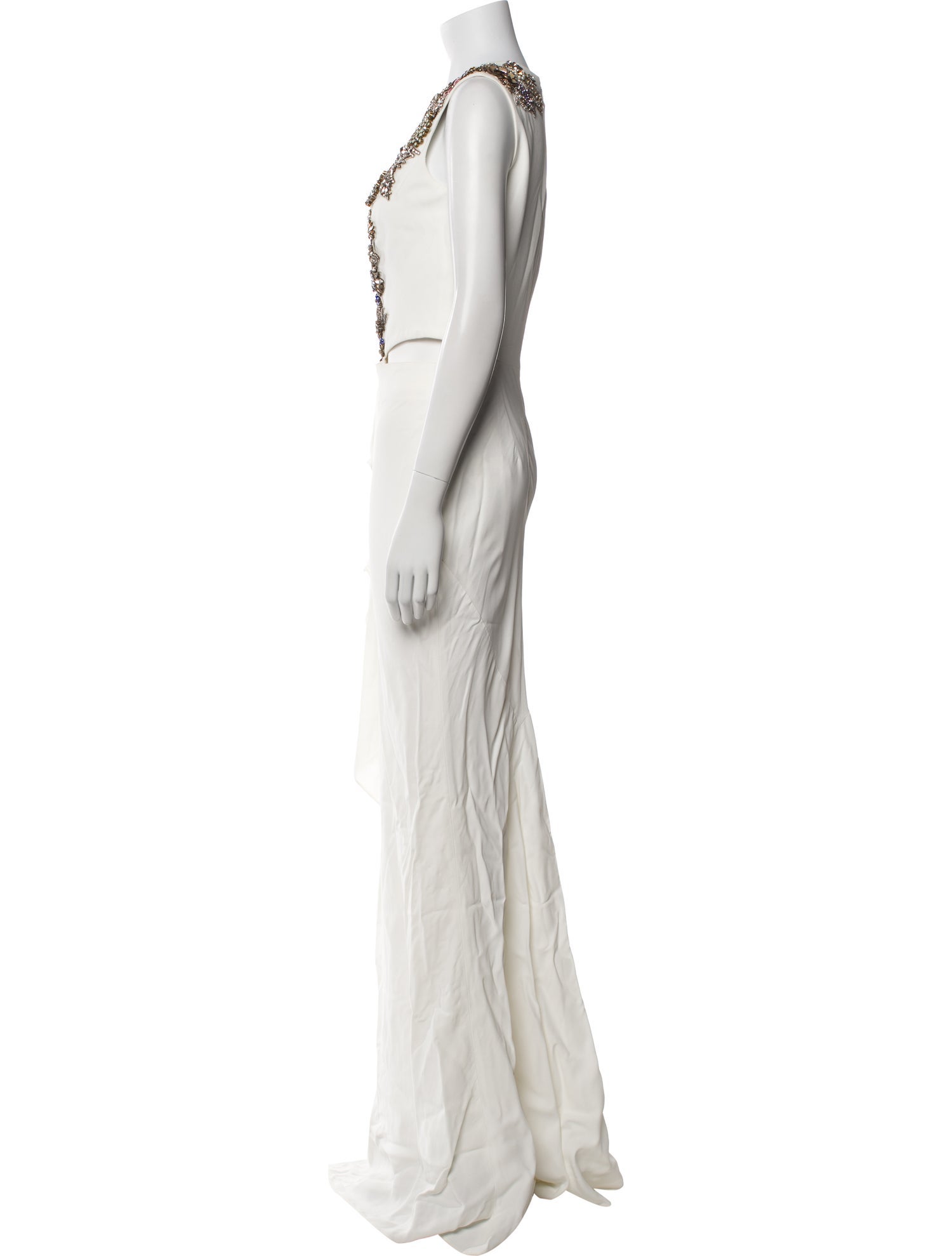 Alexander McQueen V-Neck Long Dress