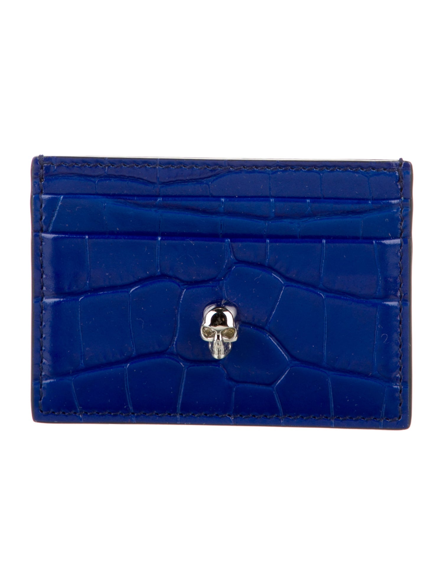 Alexander McQueen Embossed Leather Card Holder