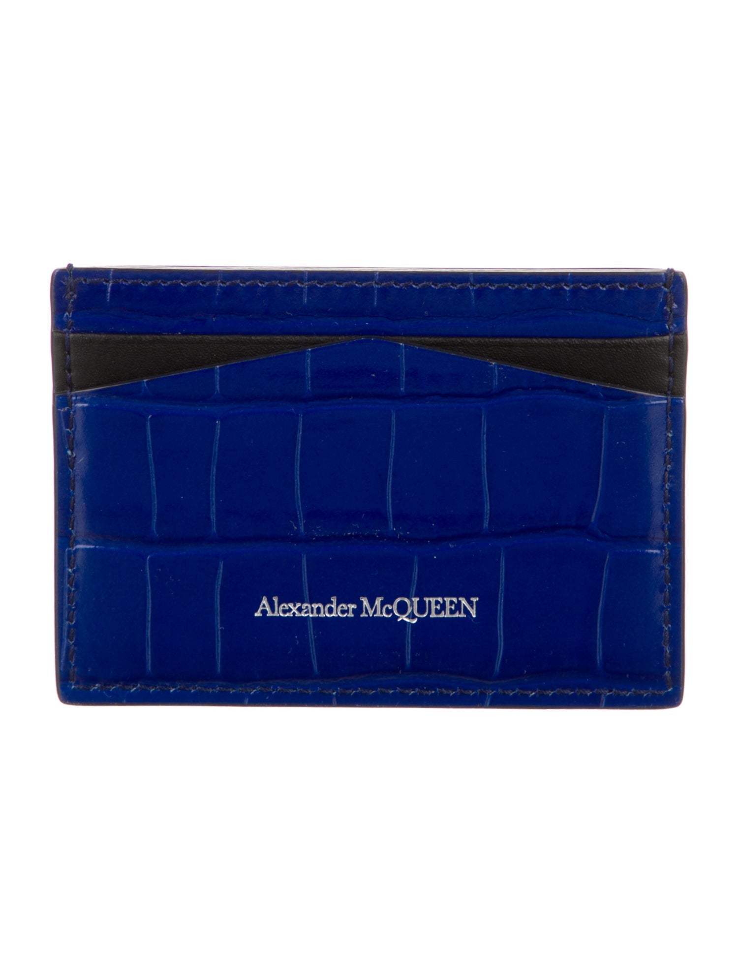 Alexander McQueen Embossed Leather Card Holder