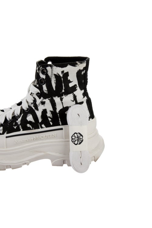 Alexander McQueen Canvas Printed Chunky Sneakers