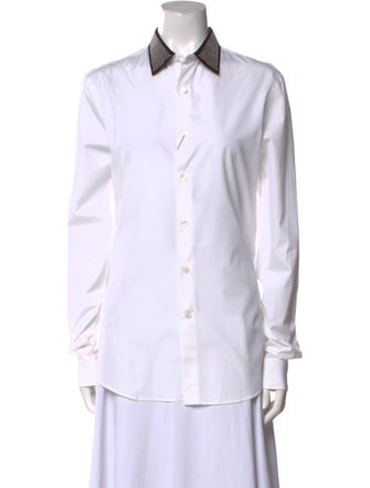 Alexander McQueen Long Sleeve Button-Up Top