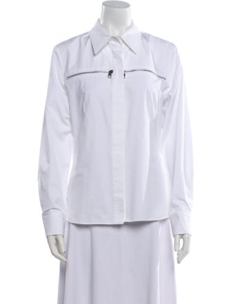Alexander McQueen Long Sleeve Button-Up Top