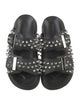 Alexander McQueen Rockstud Accents Leather Slides
