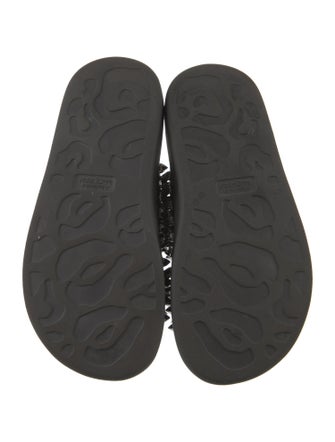 Alexander McQueen Rockstud Accents Leather Slides