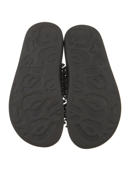 Alexander McQueen Rockstud Accents Leather Slides