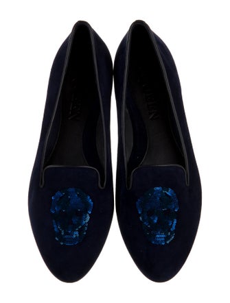 Alexander McQueen Skull Suede Loafers