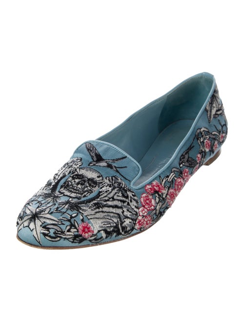Alexander McQueen Skull Satin Loafers