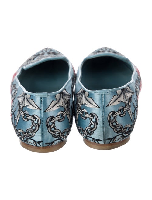 Alexander McQueen Skull Satin Loafers