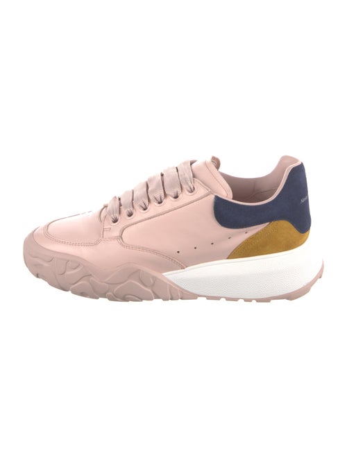 Alexander McQueen Leather Colorblock Pattern Sneakers
