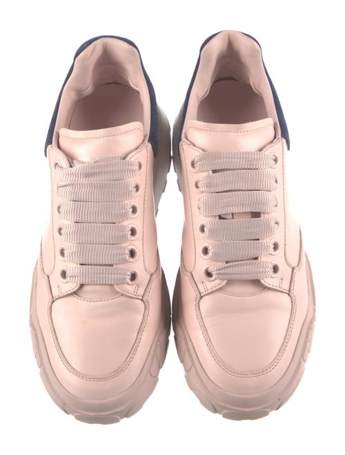 Alexander McQueen Leather Colorblock Pattern Sneakers