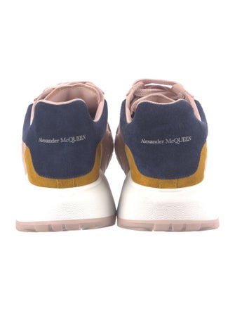 Alexander McQueen Leather Colorblock Pattern Sneakers