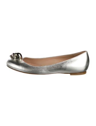 Alexander McQueen Skull Leather Ballet Flats